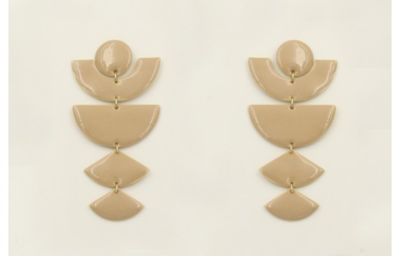 Pendientes con perno de círculo y piezas geométric