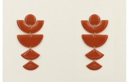 Pendientes con perno de círculo y piezas geométric