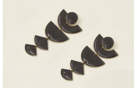 Pendientes con perno de círculo y piezas geométric