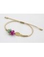 Pulsera hilo dorado con nudo serpiente, pez dorado