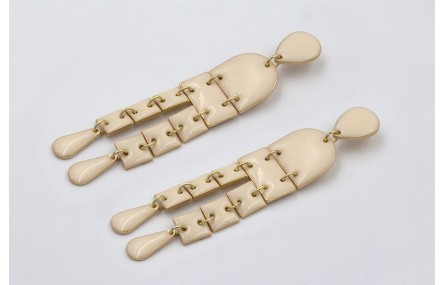 Pendientes perno gota, colgantes semi ovalo, cuadr