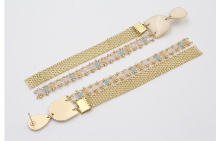 Pendientes perno gota, colgantes semi ovalo esmalt