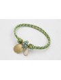 Pulsera nudo corredizo de driza verde y turquesa c