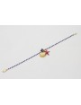 Pulsera cadena miyuki azulona con colgante concha,