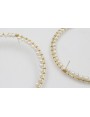 Pendientes maxi aro dorado con perlas naturles cos