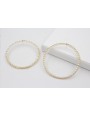 Pendientes maxi aro dorado con perlas naturles cos