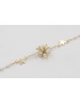 Pulsera cadena eslabón estrella con perla intercal