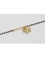 Pulsera cadena miyuki negra con colgante abeja dor