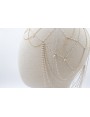 Casquete con cadena micro perlas, cadena eslabón d