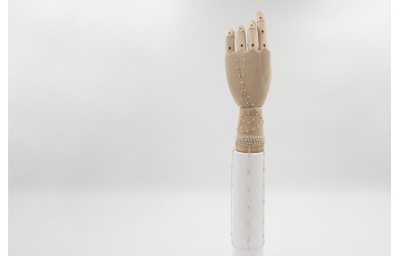 Brazalete brazo entero con cadena de micro perla, 