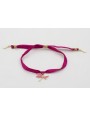 Pulsera acero inoxidable de cinta seda natural cos