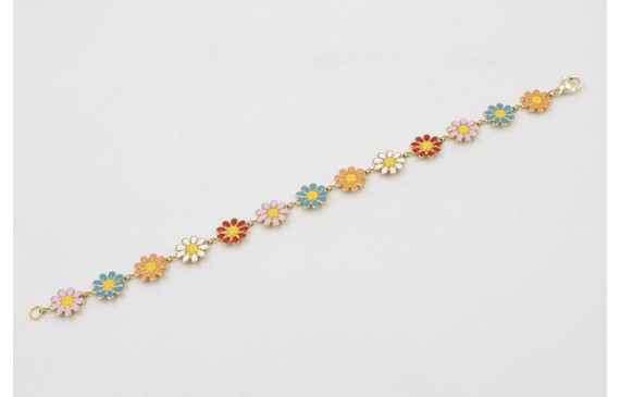 Pulsera acero inoxidable cadena de margaritas esma