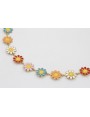 Collar acero inoxidable cadena de margaritas esmal