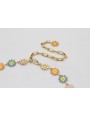Collar acero inoxidable cadena de margaritas esmal