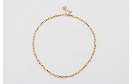 Collar acero inoxidable cadena de eslabón rectangu