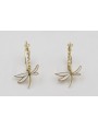 Pendientes acero inoxidable aro con libelula esmal