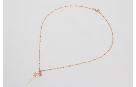 Collar acero inoxidable cadena de eslabón micro es