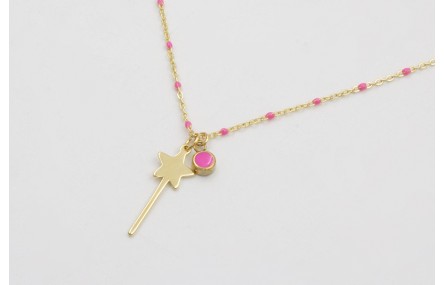 Collar acero inoxidable cadena de eslabón micro es