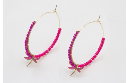 Pendientes acero inoxidable arogrande libelula esm