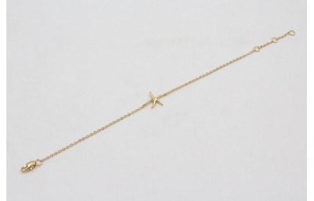 Pulsera ORO 18K-3 micras cadena eslabón pequeño y 