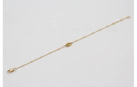 Pulsera ORO 18K-3 micras cadena micro bola y entre
