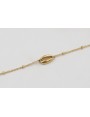 Pulsera ORO 18K-3 micras cadena micro bola y entre
