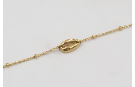 Pulsera ORO 18K-3 micras cadena micro bola y entre