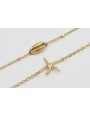 Pulsera ORO 18K-3 micras cadena micro bola y entre