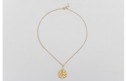 Collar ORO18k-3 micras cadena eslabón pequeño con 