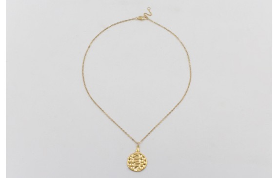 Collar ORO18k-3 micras cadena eslabón pequeño con 