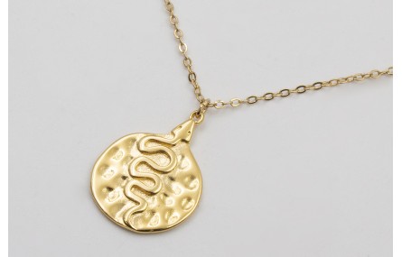 Collar ORO18k-3 micras cadena eslabón pequeño con 