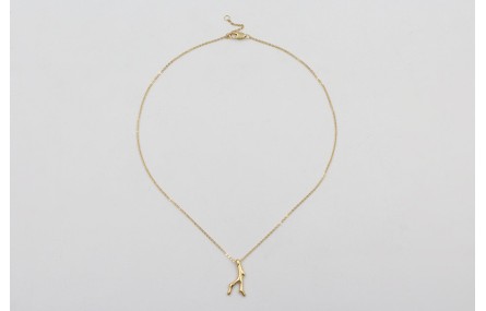 Collar ORO18k-3 micras cadena eslabón pequeño con 