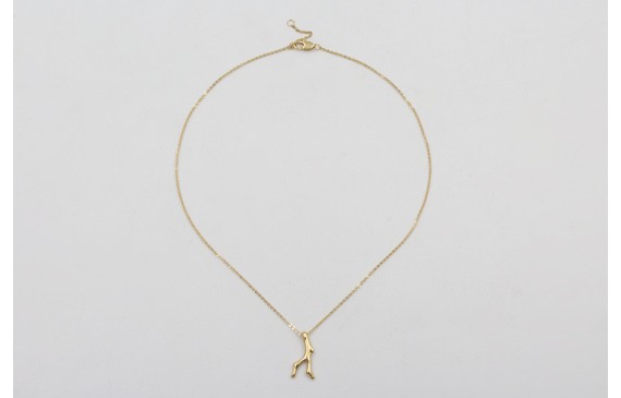 Collar ORO18k-3 micras cadena eslabón pequeño con 