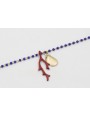Pulsera cadena miyuki azulona con colgante concha 