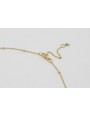 Collar cadena microbola dorada mate con colgantes 