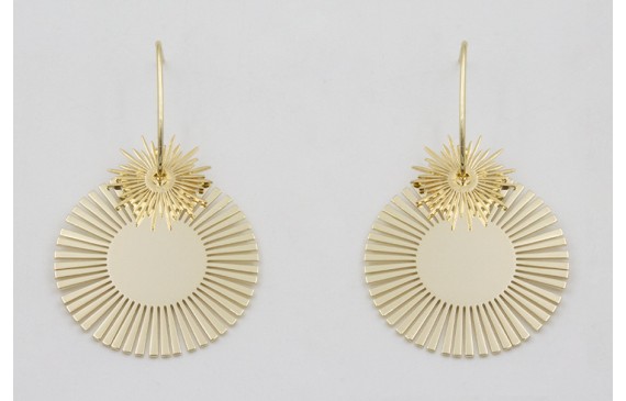 Pendientes acero inoxidable anzuelo con estrella y