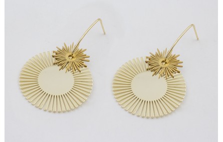 Pendientes acero inoxidable anzuelo con estrella y