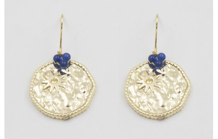 Pendientes acero inoxidable gancho con chapa plane