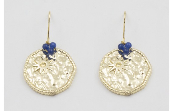 Pendientes acero inoxidable gancho con chapa plane