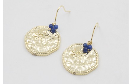 Pendientes acero inoxidable gancho con chapa plane