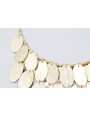 Collar rigido con lentejuelas ovaladas plata y oro
