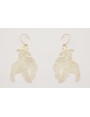 Pendientes  perno semi circular con peces tropical