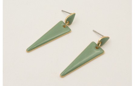 Pendientes perno mini gota y triangulo todo esmalt