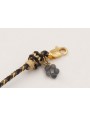 Pulsera driza negra,dorada,gris con nudo falso mac