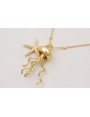 Collar microbola con medusa dorada y estrella de m
