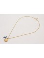 Collar cadena con concha dorada y estrella de mar 