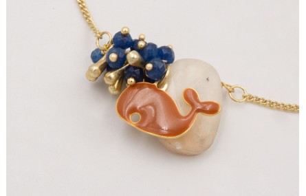 Pulsera regulable burruño azul oscuro con pivotes,