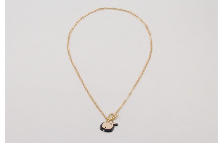 Collar cadena eslabones con cierre de T pequeño,ba