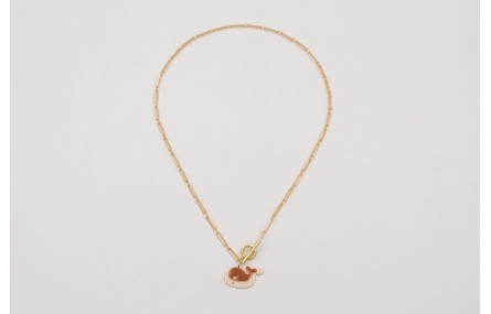 Collar cadena eslabones con cierre de T pequeño,ba