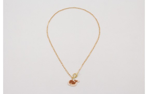 Collar cadena eslabones con cierre de T pequeño,ba